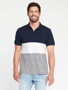 Old Navy Built In Flex Color Block Pro Polo For Men - Lost At Sea Navy