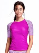 Old Navy Short Sleeve Rashguard - Magenta Magic