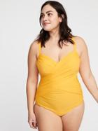 Wrap-front Secret-slim Plus-size Swimsuit