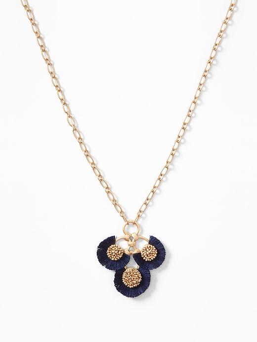 Fan Tassel Pendant Necklace For Women