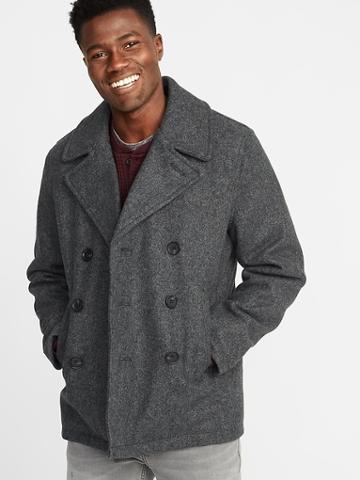 Old Navy Mens Soft-brushed Peacoat For Men Gray Size S