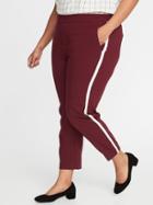 Mid-rise Secret-slim Pockets Plus-size Side-stripe Pants
