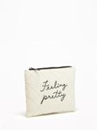 Old Navy Quilted Feeling Pretty Cosmetic Bag For Women - Canvas
