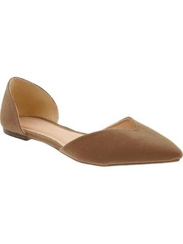 Old Navy Old Navy Womens Sueded Dorsay Flats - Tan
