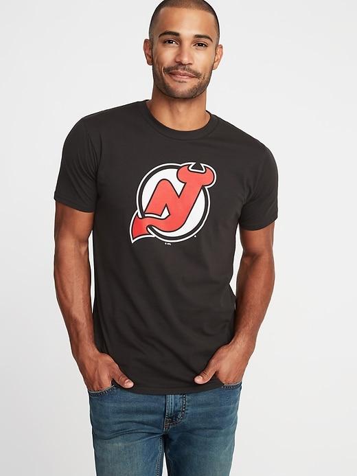 Old Navy Mens Nhl Team Graphic Tee For Men New Jersey Devils Size M
