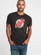 Old Navy Mens Nhl Team Graphic Tee For Men New Jersey Devils Size M
