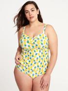 Old Navy Womens Underwire Plus-size Tankini Top Pineapples Size 4x