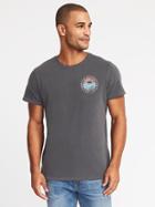 Old Navy Mens Garment-dyed Graphic Tee For Men From Coast To Coast, Seas The Day, Sunrise To Sunset Size S