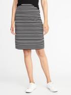 Old Navy Womens Ponte-knit Pencil Skirt For Women Black Stripe Size Xs