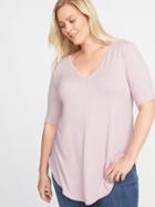 Old Navy Womens Luxe Plus-size Curved-hem Tunic Plum Tonic Size 1x