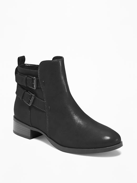 Old Navy Moto Ankle Boots For Women - Black