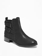 Old Navy Moto Ankle Boots For Women - Black