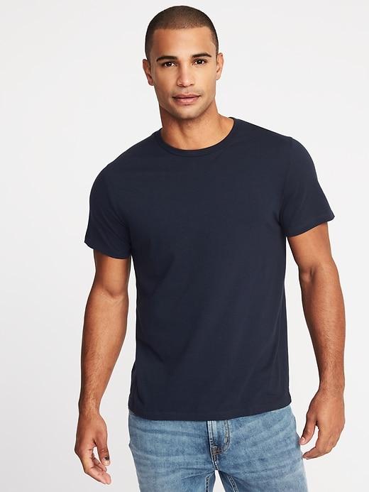 Old Navy Mens Soft-washed Crew-neck Tee For Men Ink Blue Size Xs