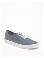 Old Navy Mens Lace-up Sneakers For Men Chambray Blue Size 12