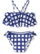 Old Navy Flutter Gingham Bikini - Blue Gingham