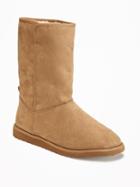 Old Navy Tall Sherpa Lined Boots For Women - Camel