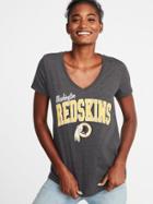 Old Navy Womens Nfl Team Graphic V-neck Tee For Women Washington Redskins Size M