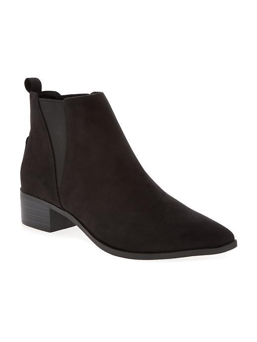 Old Navy Sueded Pointed Toe Ankle Boots Size 10 - Black