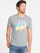 Old Navy Mens Soft-washed 2018 Graphic Pride Tee For Men Love Wins Size L