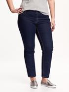 Old Navy Womens Women';s Plus Dark-wash Skinny Jeans Dark Wash Size 16