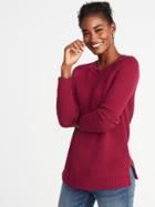 Old Navy Womens Textured Crew-neck Sweater For Women Raspberry Twist Size S