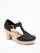 Old Navy T Strap Clogs For Women - Black