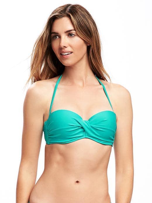 Old Navy Twist Front Bandeau Bikini Top For Women - Barrier Reef