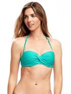 Old Navy Twist Front Bandeau Bikini Top For Women - Barrier Reef