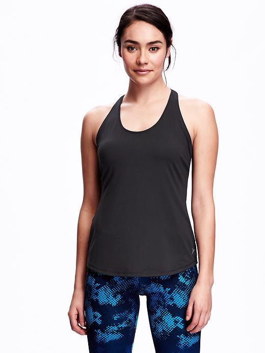 Old Navy Go Dry Racerback Tank For Women - Black