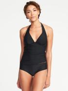 Old Navy Womens Wrap-halter Tankini Top For Women Ebony Size L