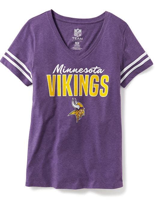 Old Navy Nfl Team V Neck Tee For Women - Vikings