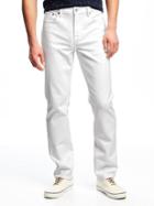 Old Navy Stay White Built In Flex Slim Jeans For Men - On White