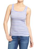 Old Navy Womens Perfect Pop Color Tanks - Purple Stripe