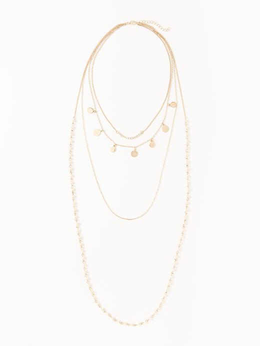 Old Navy Layered Bead Necklace For Women - Bella Donna Pink