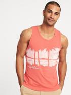 Old Navy Mens Soft-washed Graphic Tank For Men California Palms Size Xl