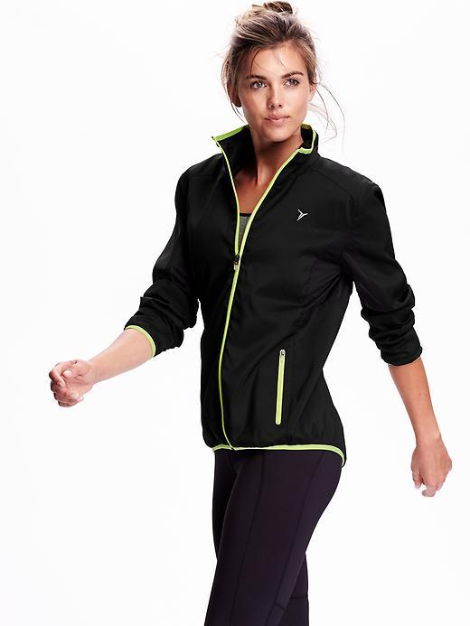 Old Navy Womens Nylon Running Jacket Size L - Blackjack