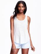 Old Navy Hi Lo Jersey Tank For Women - White