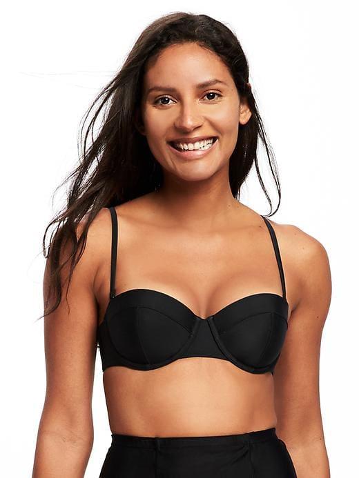 Old Navy Womens Underwire Swim Top For Women Ebony Size L