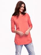 Old Navy Curved Hem Pullover Sweater - Mango Magic