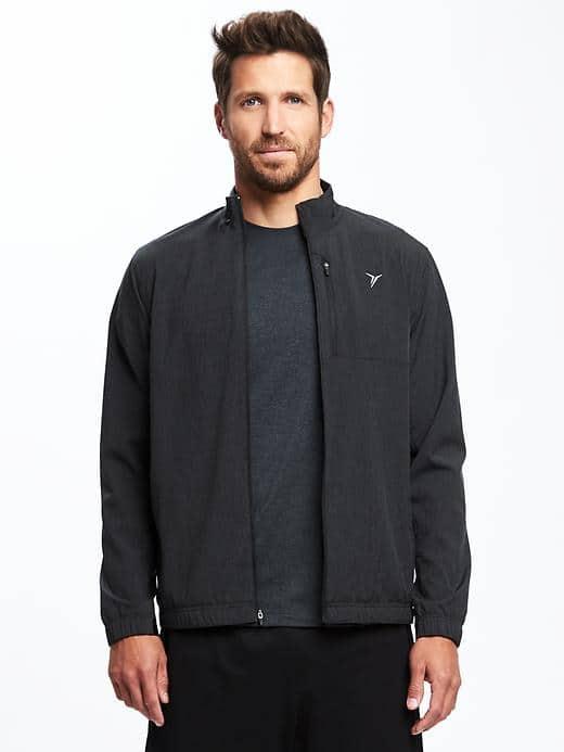 Old Navy Go Dry Stretch Woven Jacket For Men - Charcoal Active