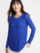 Old Navy Womens Relaxed Plush-knit Tee For Women Cobalt Size Xs