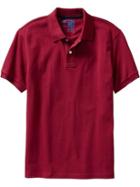Old Navy Mens New Short Sleeve Pique Polos - Table Wine