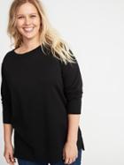Old Navy Womens French Terry Plus-size Tunic Sweatshirt Black Size 1x