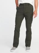 Old Navy Mens Straight Lived-in Built-in Flex Cargos For Men Ancient Forest Size 30w