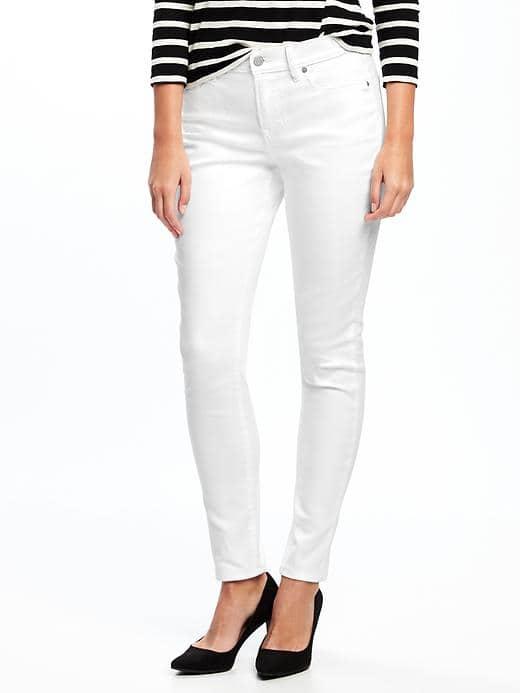 Old Navy Curvy Skinny Jeans For Women - Bright White