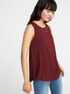 Old Navy Womens Luxe High-neck Swing Tank For Women Maroon Jive Size Xl