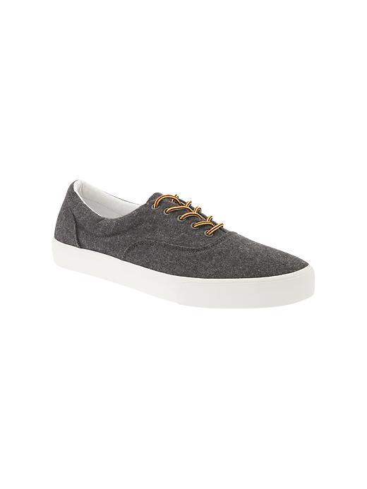 Old Navy Mens Canvas Lace Up Sneakers Size 10 - Charcoal Heather