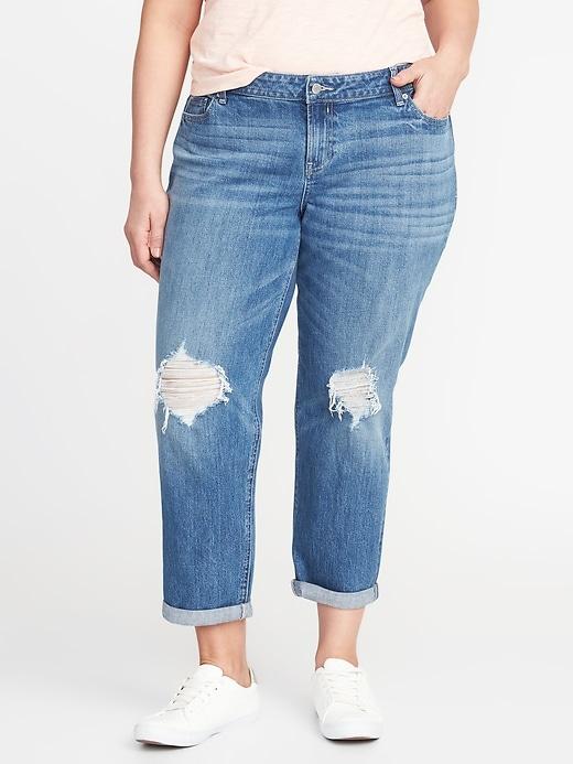 Old Navy Womens Plus-size Distressed Boyfriend Skinny Jeans Gibson Size 20