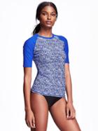 Old Navy Short Sleeve Rashguard - Blue Marble