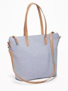 Old Navy Womens Chambray Canvas Tote For Women Light Tone Chambray Size One Size